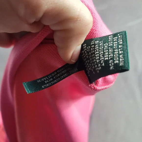 Lauren Ralph Lauren Women Pink Orange Ombre Knit Sheath Dress Medium Sunset Midi - Picture 6 of 11